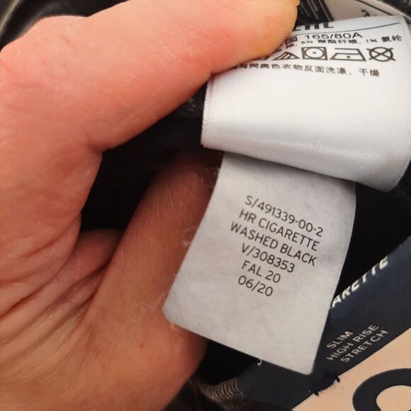 Gap Jeans Women 31/12R Cigarette High Rise Slim Stretch Washed Black 26" Inseam - Picture 9 of 10